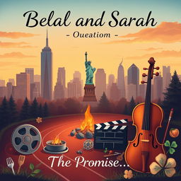 A romantic book cover titled 'Belal and Sarah' with a subtitle 'The Promise