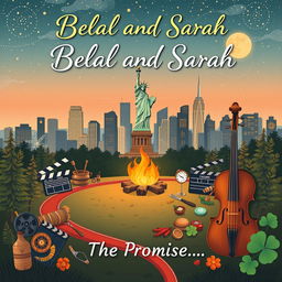 A romantic book cover titled 'Belal and Sarah' with a subtitle 'The Promise