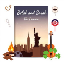 A romantic book cover titled 'Belal and Sarah' with the subtitle 'The Promise