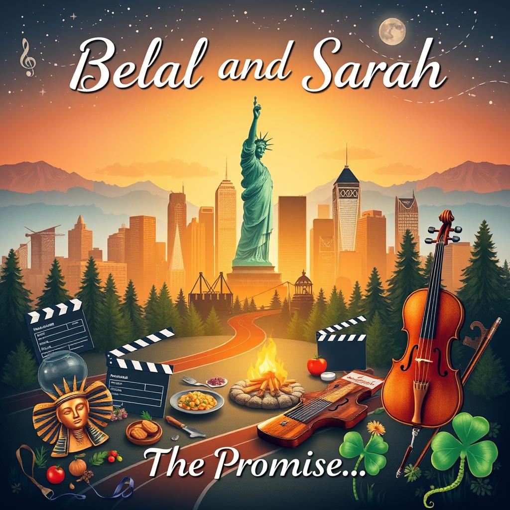 A romantic book cover titled 'Belal and Sarah' with a subtitle 'The Promise