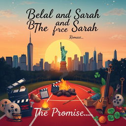 A romantic book cover titled 'Belal and Sarah' with a subtitle 'The Promise