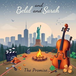 A romantic book cover titled 'Belal and Sarah' with a subtitle 'The Promise