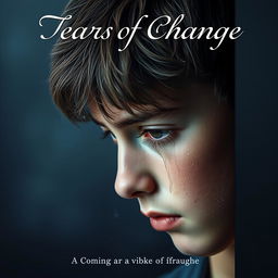 Half of a crying teenage boy's face appearing on the cover, showcasing intense emotion with tears streaming down