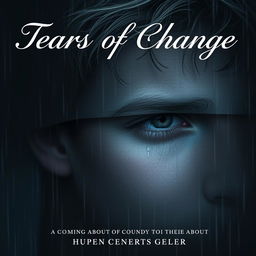 Half of a crying teenage boy's face appearing on the cover, showcasing intense emotion with tears streaming down