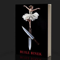 A powerful book cover illustrating a ballerina dancing gracefully atop two crossed knives