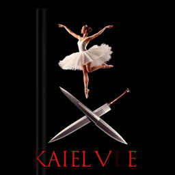 A powerful book cover illustrating a ballerina dancing gracefully atop two crossed knives