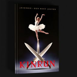 A powerful book cover illustrating a ballerina dancing gracefully atop two crossed knives