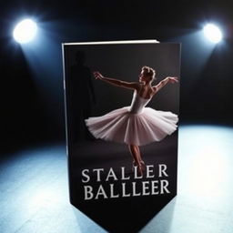 A dramatic book cover featuring a ballerina and a shadowy stalker figure