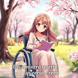 An anime-style book cover depicting a heartwarming romance story titled "Una mentira que quería creer"