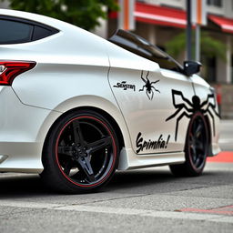 A white Nissan Sentra 2016 SV with striking black five-star rims