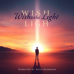 A captivating and mysterious movie poster for a film titled 'Wish to the Light', directed by Elisa Herrmann