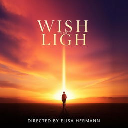 A captivating and mysterious movie poster for a film titled 'Wish to the Light', directed by Elisa Herrmann