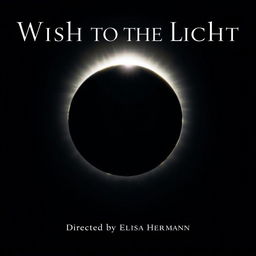 A striking and enigmatic movie poster for a film titled 'Wish to the Light', directed by Elisa Herrmann