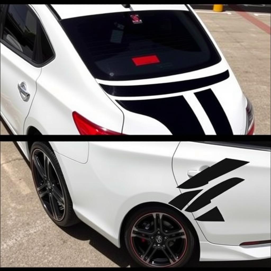 A 2016 Nissan Sentra SV in white, featuring striking red and black trim that adds a dynamic contrast to the car's exterior