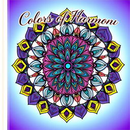 Uma capa de livro encantadora para um livro de colorir estilo mandala