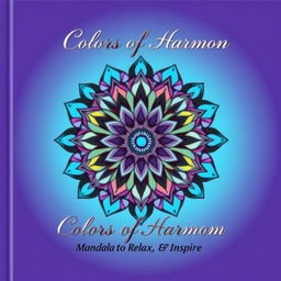 Uma capa de livro encantadora para um livro de colorir estilo mandala