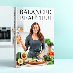 A captivating book cover design for 'Balanced & Beautiful: Conquering PCOS with the Ketogenic Lifestyle'