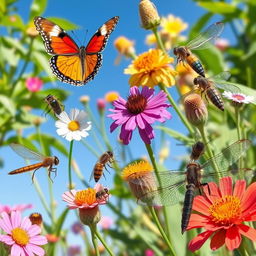 A diverse collection of insects in their natural habitat