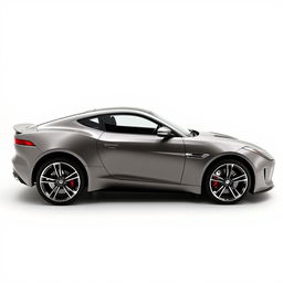 Sleek and modern sports car side view, showcasing the smooth aerodynamic lines and glossy paint finish