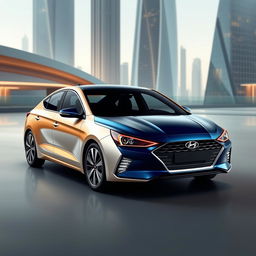 Design a modern and sophisticated Hyundai Elantra 2024 as a gift for women entrepreneurs, with subtle elements of Mary Kay style, using only minimal pink accents