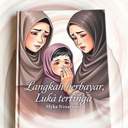 A book cover for "Langkah berbayar, Luka tertinggal" featuring two sisters