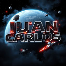 A Star Wars-themed text design with the name 'Juan Carlos' in a futuristic and sci-fi font