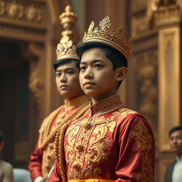 Prince Wicitrawirya, at the tender age of 17, stands with a regal yet youthful presence as he ascends to the throne