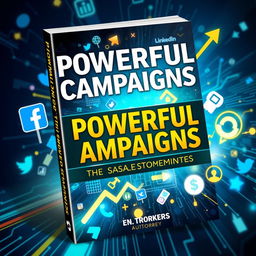 A captivating and engaging e-book cover design for 'Powerful Campaigns: Transforming Social Networks into Sales Machines'