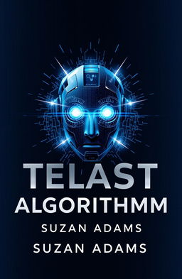 Cover design for "The Last Algorithm" featuring a dark metallic background with deep blues and grays