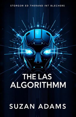 Cover design for "The Last Algorithm" featuring a dark metallic background with deep blues and grays