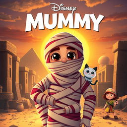 A movie poster for a Disney-like mummy adventure film