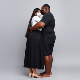 A 27-year-old Asian woman with long dark hair, tall with a plump body, medium-sized breasts, and a big butt, and a weak tan