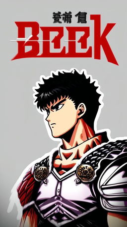 Digital art profile picture of Guts from Berserk, waist-up, with his Dragonslayer sword on shoulder against a dark background.