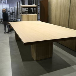 A large retail shop table measuring 16 feet in breadth and 20 feet in length, designed with a modern aesthetic.