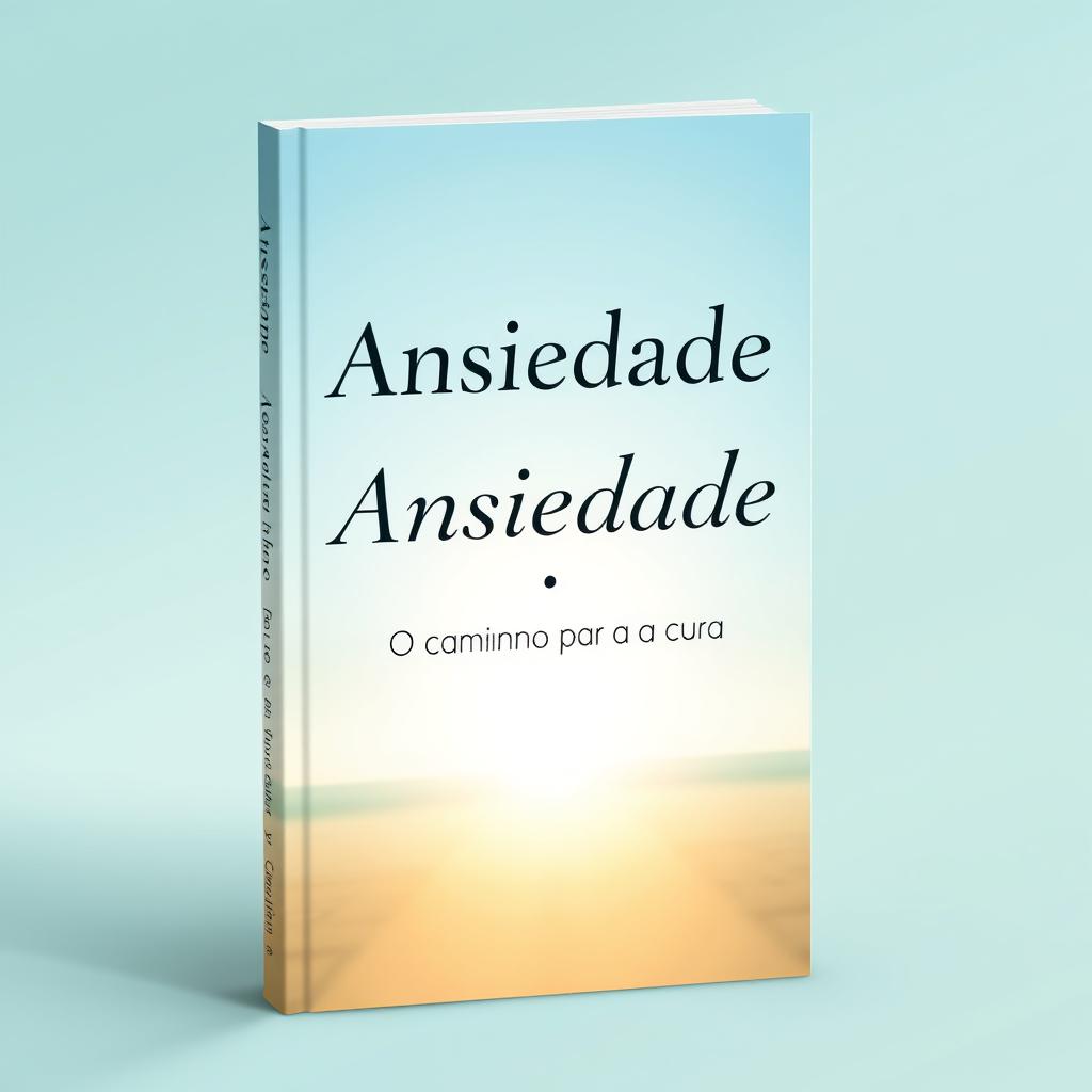 A captivating book cover design featuring the title 'Ansiedade: O Caminho para a Cura'