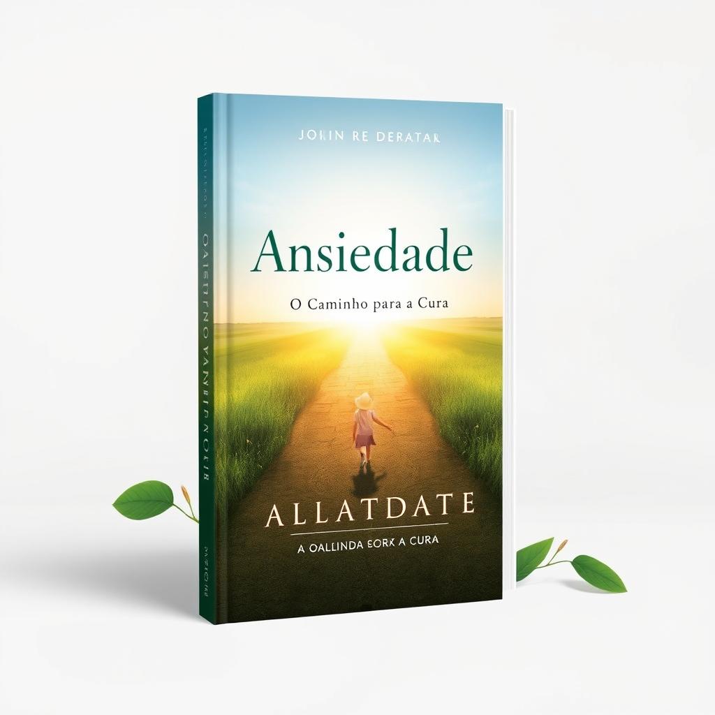 A captivating book cover design featuring the title 'Ansiedade: O Caminho para a Cura'