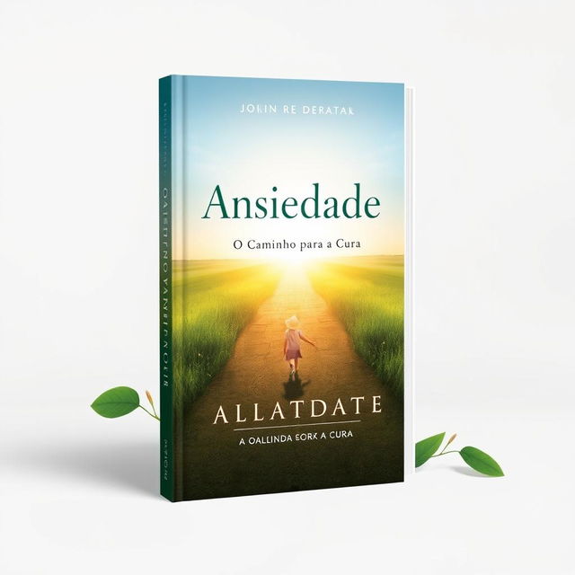 A captivating book cover design featuring the title 'Ansiedade: O Caminho para a Cura'