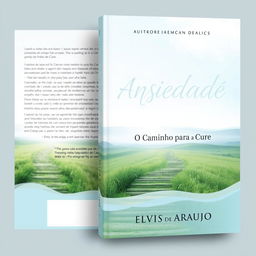 A book cover featuring the title 'Ansiedade: O Caminho para a Cura' and the author's name, Elvis de Araujo