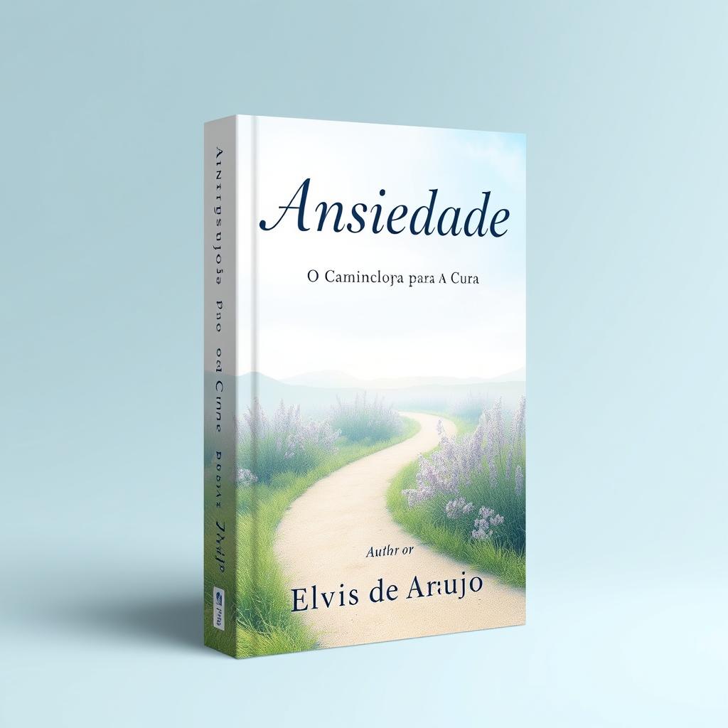 A book cover design displaying the title 'Ansiedade: O Caminho para a Cura' along with the author's name, Elvis de Araujo