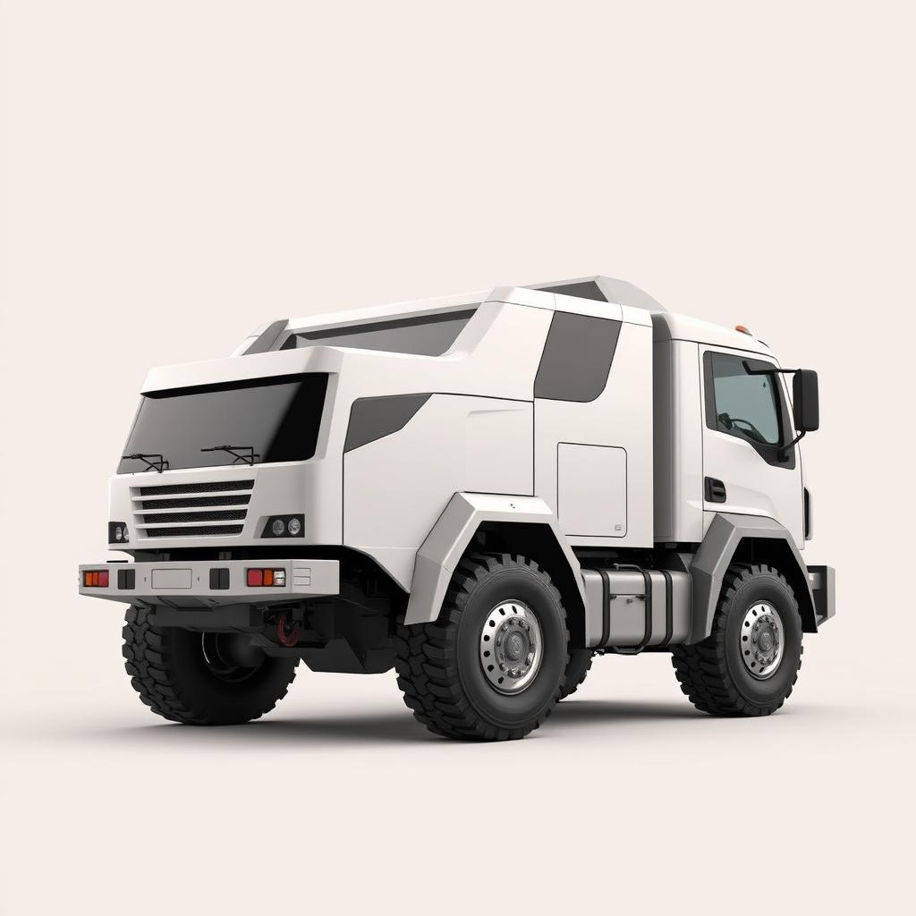 Robust and modern truck side view, showcasing the sturdy design and powerful stance