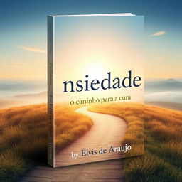 A captivating book cover design for "Ansiedade: O Caminho para a Cura" by Elvis de Araujo