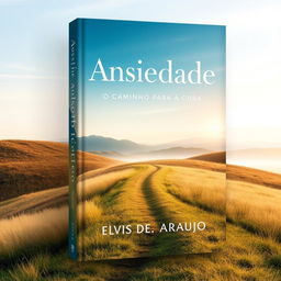 A captivating book cover design for "Ansiedade: O Caminho para a Cura" by Elvis de Araujo