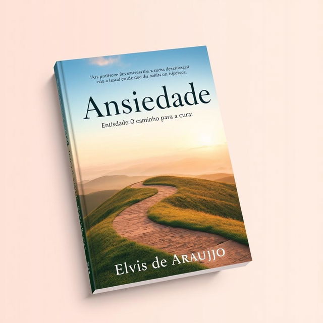 A captivating book cover design for "Ansiedade: O Caminho para a Cura" by Elvis de Araujo