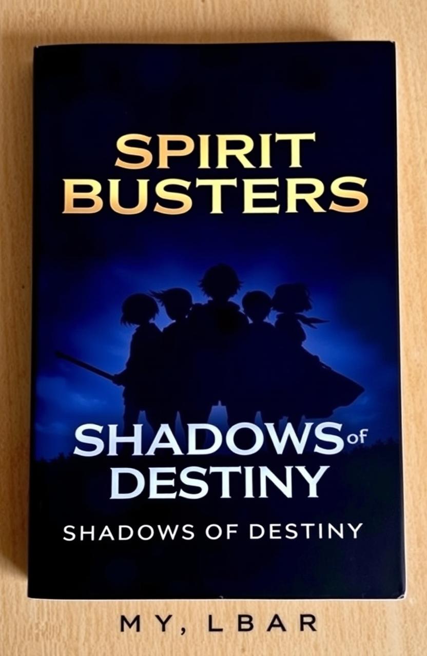 A striking book cover for the novel titled *Spirit Busters: Shadows of Destiny*