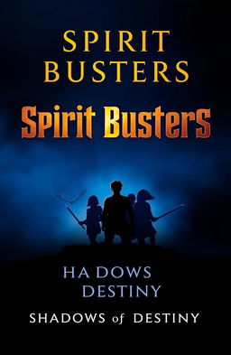 A striking book cover for the novel titled *Spirit Busters: Shadows of Destiny*