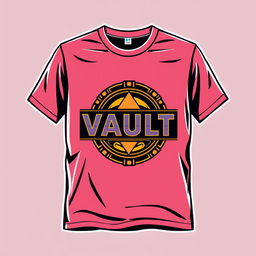 A retro 1990s-style T-shirt designed for a fictional movie titled "VAULT