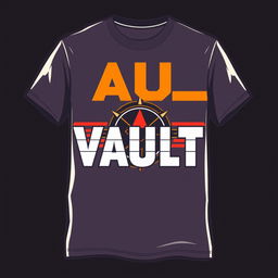 A retro 1990s-style T-shirt designed for a fictional movie titled "VAULT