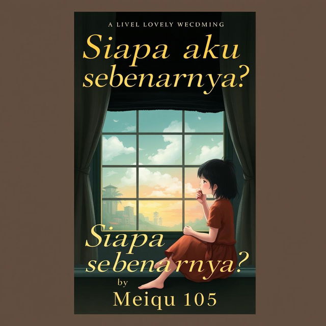 A novel cover for the title "Siapa aku sebenarnya?" by Meiqu1605