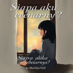 A novel cover for the title "Siapa aku sebenarnya?" by Meiqu1605