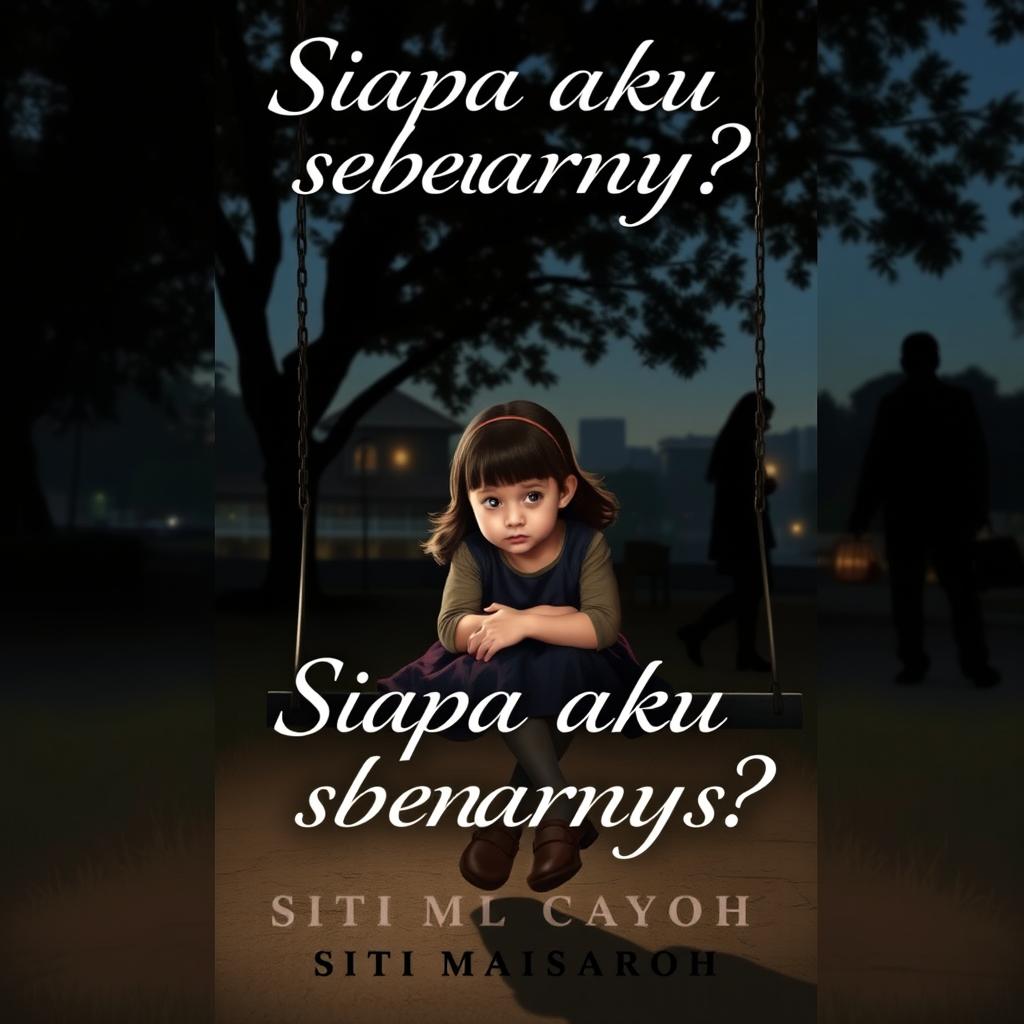 A novel cover for the title "Siapa aku sebenarnya?" by Siti Maisaroh